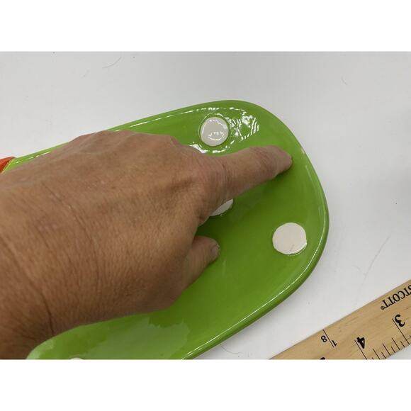 MSC Mainstreet Collection Flip Flop Platter Hand Painted 17 Inch Serving Tray - Picture 6 of 7